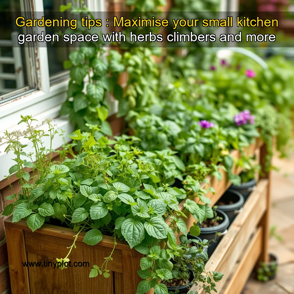 Read more about the article Gardening tips : Maximise your small kitchen garden space with herbs  climbers and more