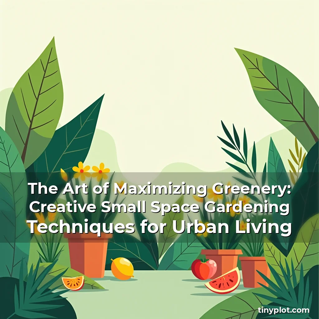 Read more about the article The Art of Maximizing Greenery: Creative Small Space Gardening Techniques for Urban Living
